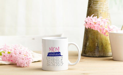 Personalized Mom Life Mugs -