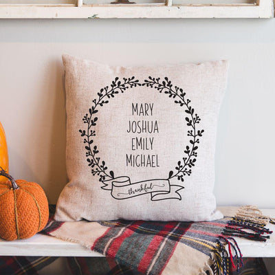 Personalized Fall Throw Pillow Covers -  - Qualtry