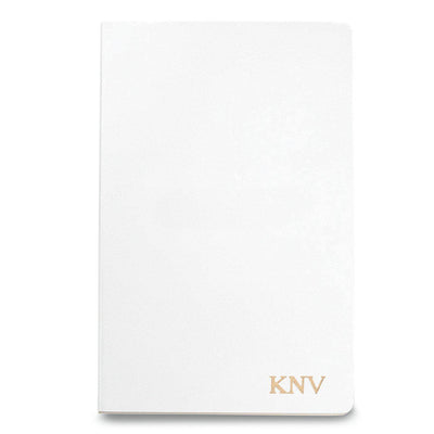 Personalized Moleskine® Notebook – Matte White - Gold - JDS