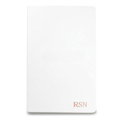 Personalized Moleskine® Notebook – Matte White - RoseGold - JDS
