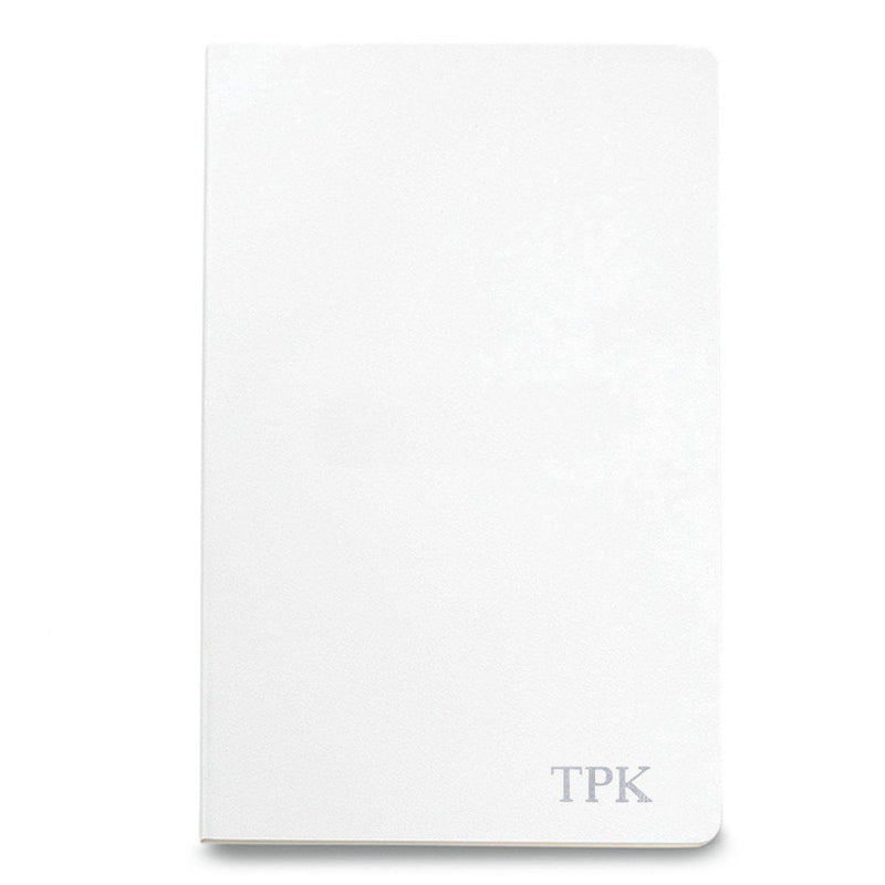 Personalized Moleskine® Notebook – Matte White - Silver - JDS