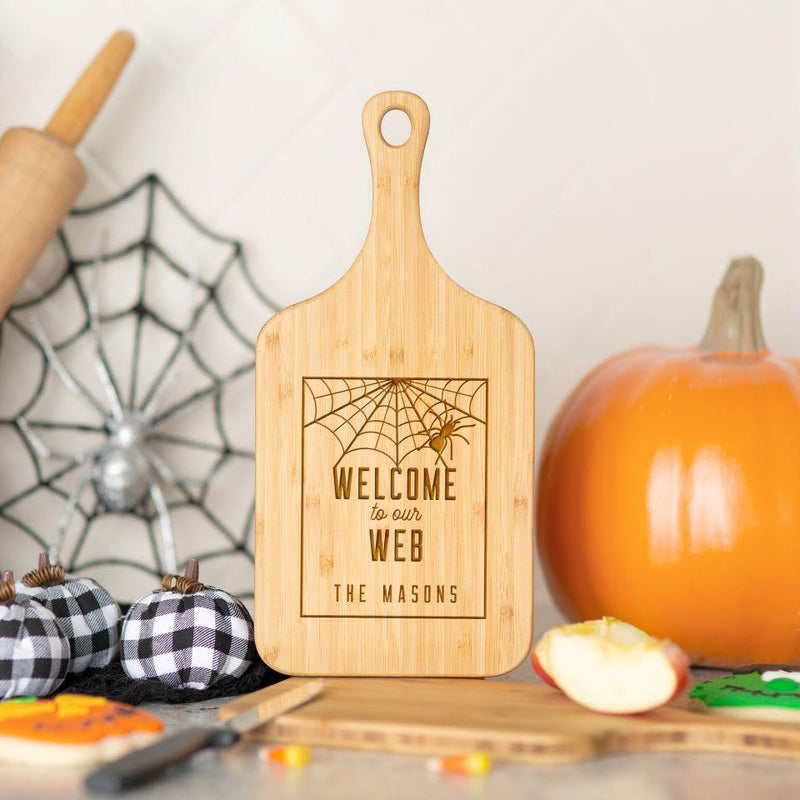 Personalized Halloween Small Handled Bamboo Cutting Boards -  - Qualtry