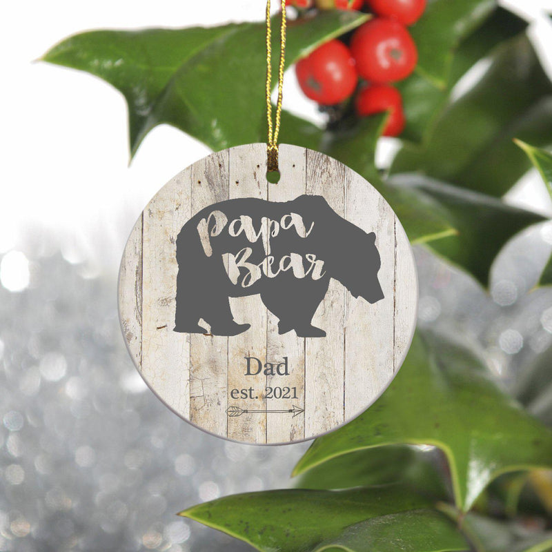 Personalized Bear Family Ornaments - Papa Bear - JDS