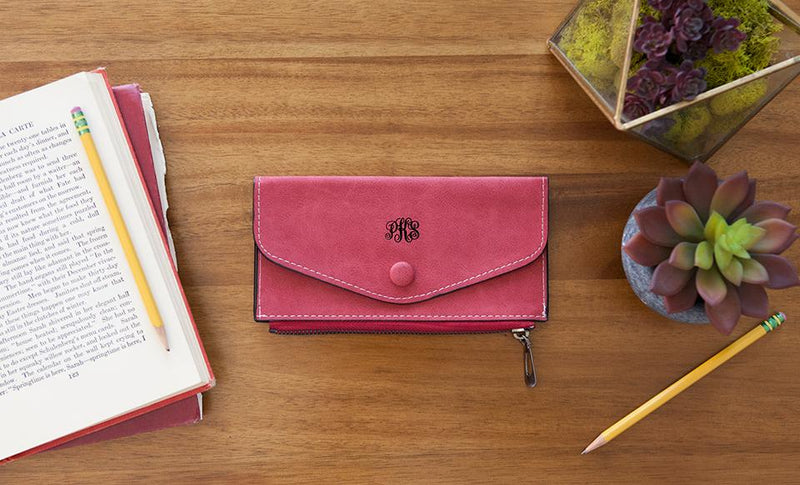 Monogrammed Womens Wallets - Rose - Qualtry