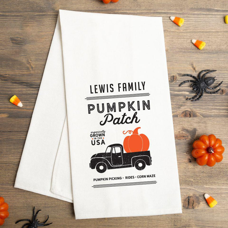 Personalized Pumpkin Patch Tea Towels -