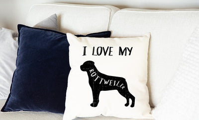 Personalized Dog Breed Throw Pillow Covers -