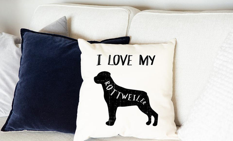 Personalized Dog Breed Throw Pillow Covers -
