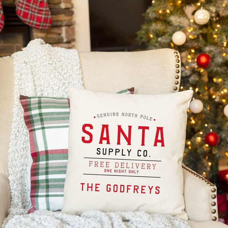 Personalized Farmhouse Christmas Throw Pillow Covers -