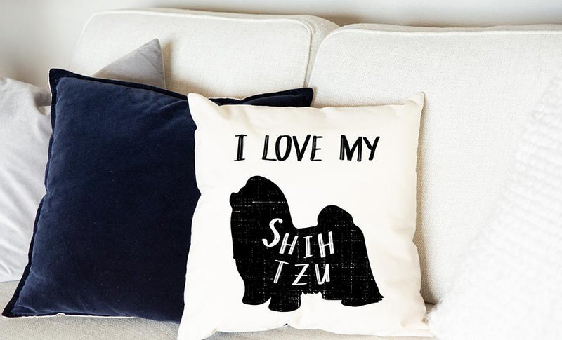 Personalized Dog Breed Throw Pillow Covers -