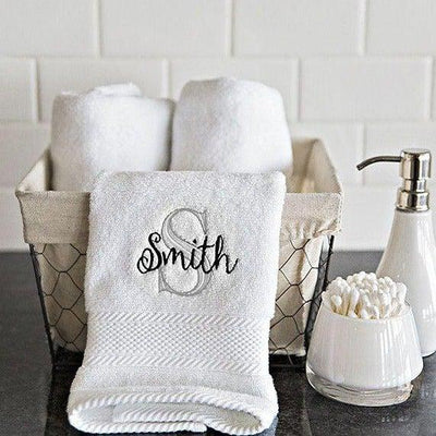 Monogrammed Luxury Bathroom Hand Towels -  - Qualtry