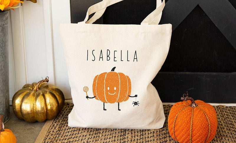 Personalized Kids Halloween Tote Bags -