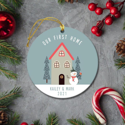 Personalized Our First Home Christmas Ornament -
