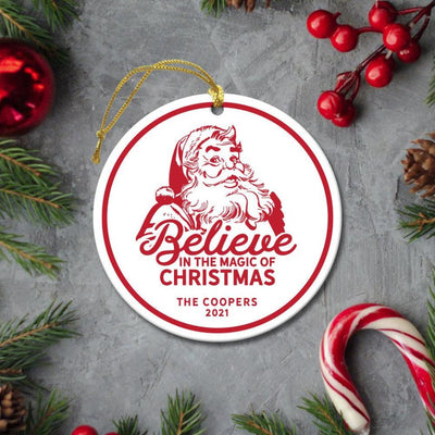 Personalized Santa Christmas Magic Ornament -