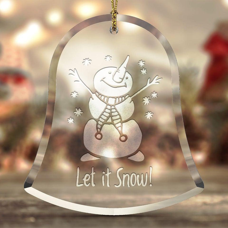 Personalized Christmas Beveled Glass Ornament - Bell Shape -  - JDS
