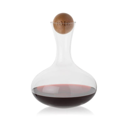 Personalized Large Wine Decanter with Wood Stopper 67 oz. -  - JDS