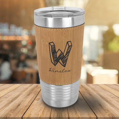 Personalized Bamboo Wrapped Tumbler - 20oz. -  - JDS