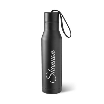 Personalized Black Insulated Stainless Steel Water bottle -  - JDS