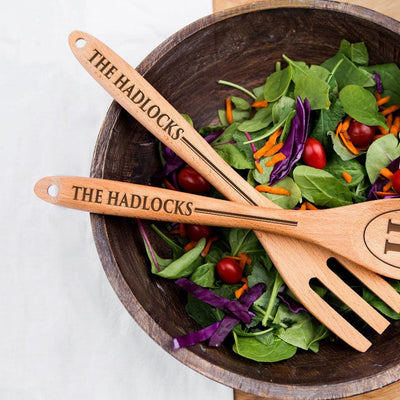 Personalized Decorative Wooden Spoons and Forks Bundle -  - Qualtry