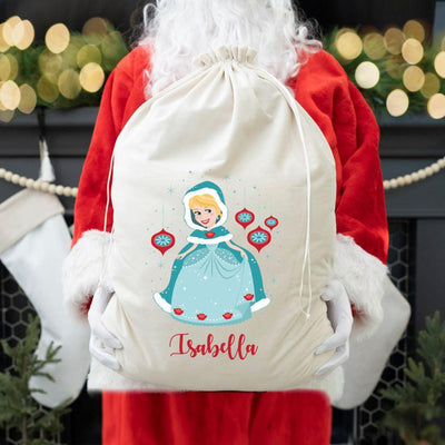 Personalized Princess Velvet Santa Bags -  - Qualtry