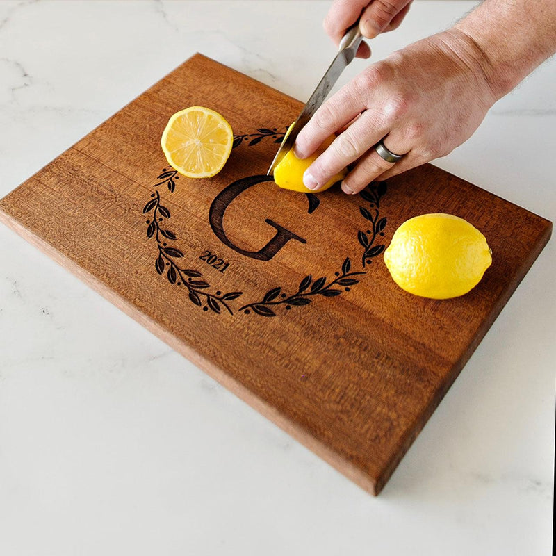 Personalized 10x15 Mahogany Cutting Board (Modern Collection) -  - Qualtry