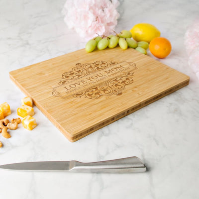 Personalized Bamboo Cutting Board for Mom -  - Qualtry