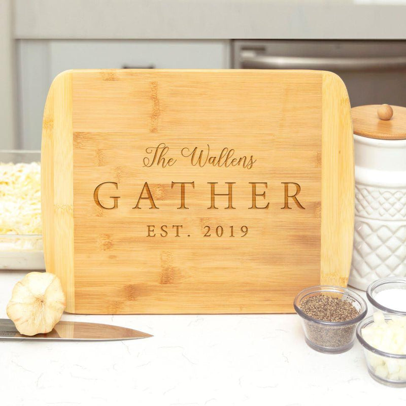 Personalized Holiday Bamboo Cutting Boards - Rounded Edge -  - Completeful