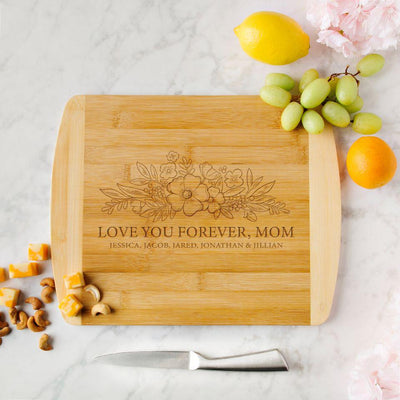 Personalized Mother's Day Cutting Board 11x14 (Rounded Edge) -