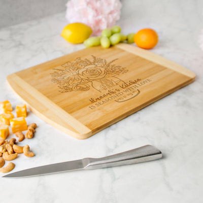 Personalized Mother's Day Cutting Board 11x14 (Rounded Edge) -