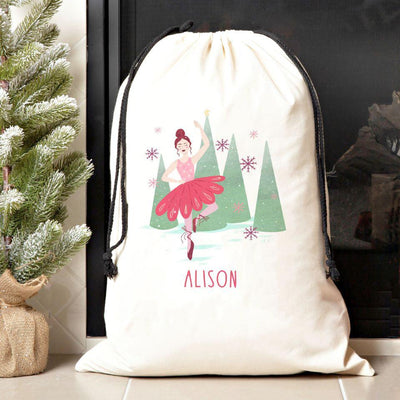 Personalized Girls Jumbo Santa Gift Bags -  - Qualtry