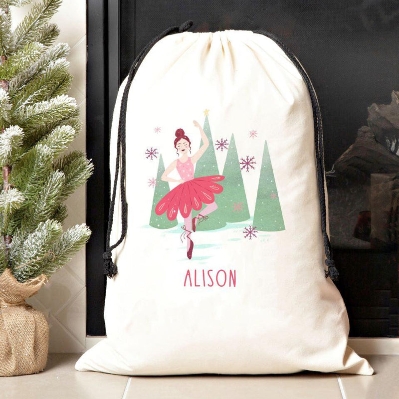 Personalized Girls Jumbo Santa Gift Bags -  - Qualtry