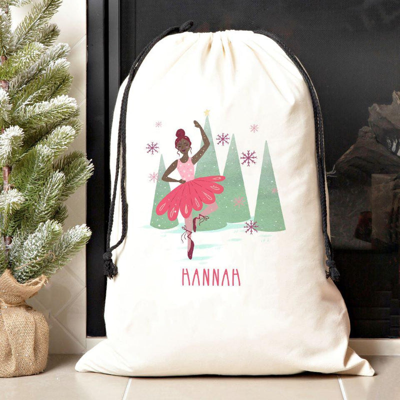 Personalized Girls Jumbo Santa Gift Bags -  - Qualtry