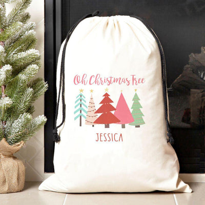 Personalized Girls Jumbo Santa Gift Bags -  - Qualtry