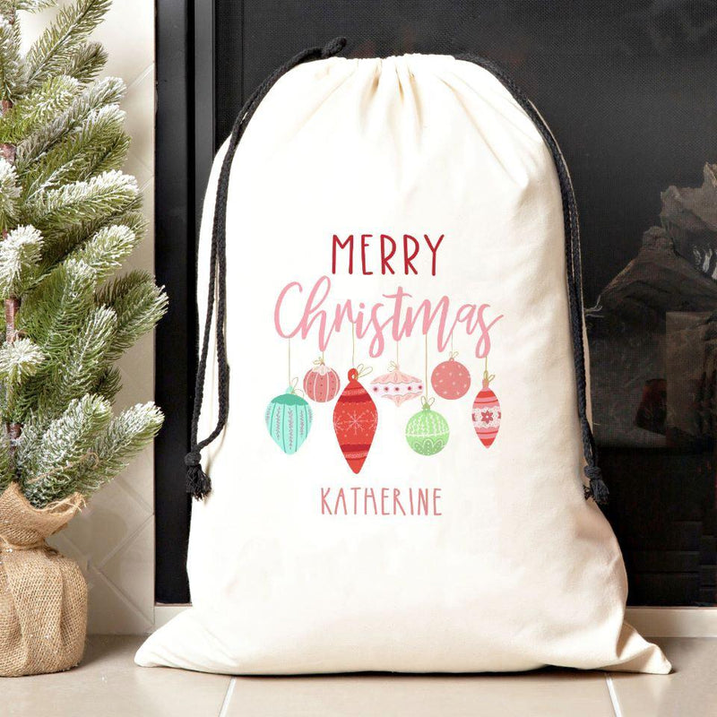 Personalized Girls Jumbo Santa Gift Bags -  - Qualtry