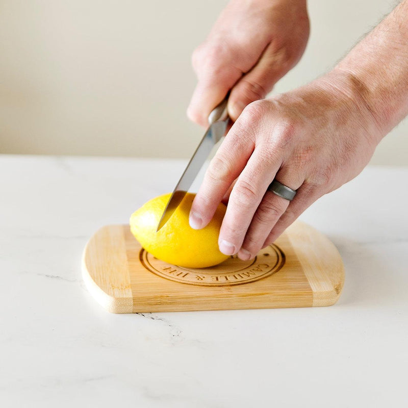 Personalized 6x8 Bamboo Cutting Board with Rounded Edge (Modern Collection) -  - Completeful