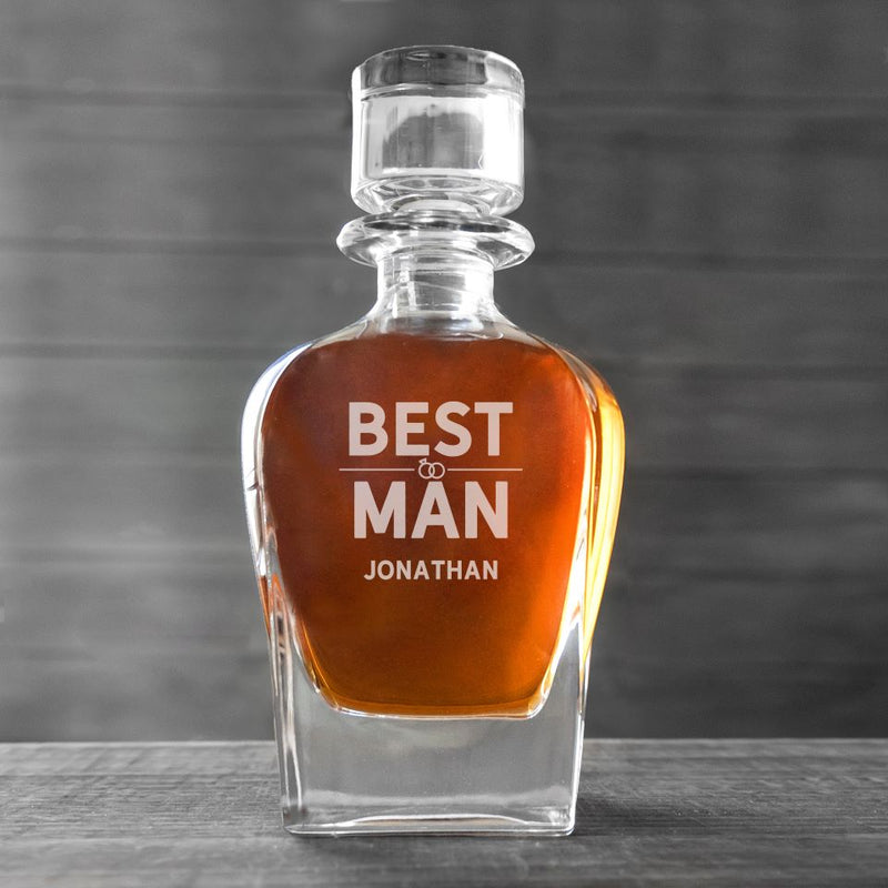 Personalized Groomsman Antique Whiskey Decanter -  - Completeful