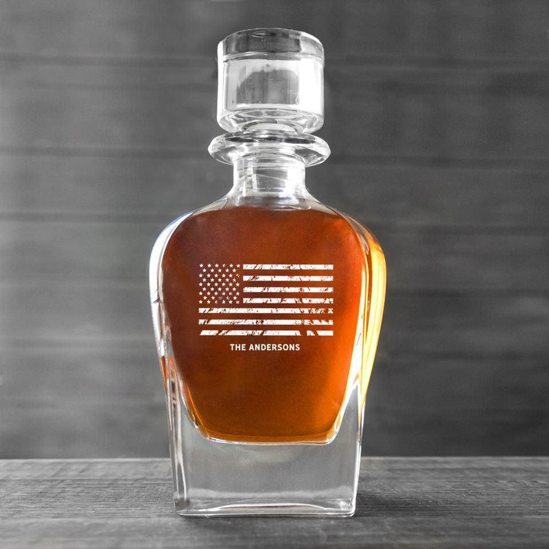 Personalized Patriotic Antique Whiskey Decanter 24oz. -  - JDS