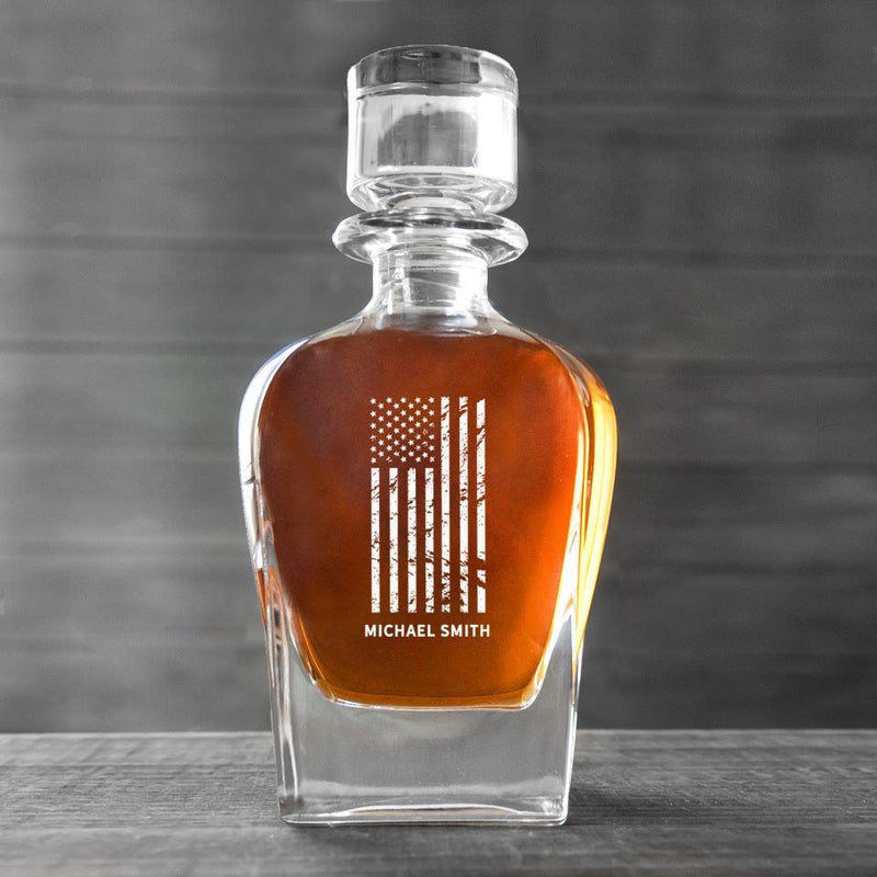 Personalized Patriotic Antique Whiskey Decanter 24oz. -  - JDS