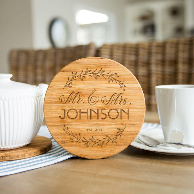 Personalized Bamboo Trivets - Couples Collection -  - Qualtry