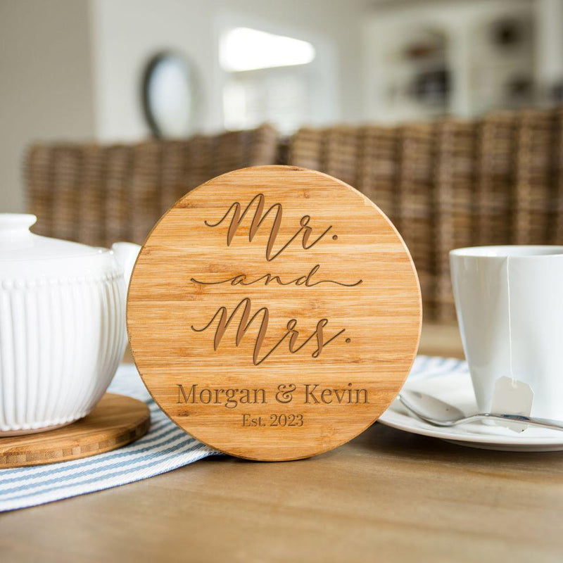 Personalized Bamboo Trivets - Couples Collection -  - Qualtry
