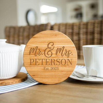 Personalized Bamboo Trivets - Couples Collection -  - Qualtry