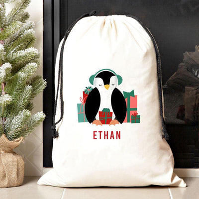 Personalized Merry and Bright Jumbo Santa Sacks -  - Qualtry