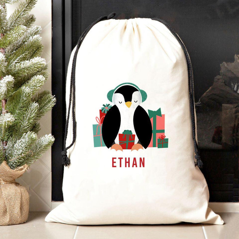 Personalized Merry and Bright Jumbo Santa Sacks -  - Qualtry