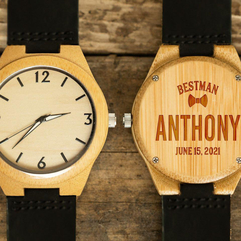 Groomsmen Personalized Wood Watches -  - JDS