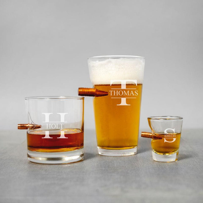 Personalized Bullet Glasses Bundle Gift Set -  - JDS