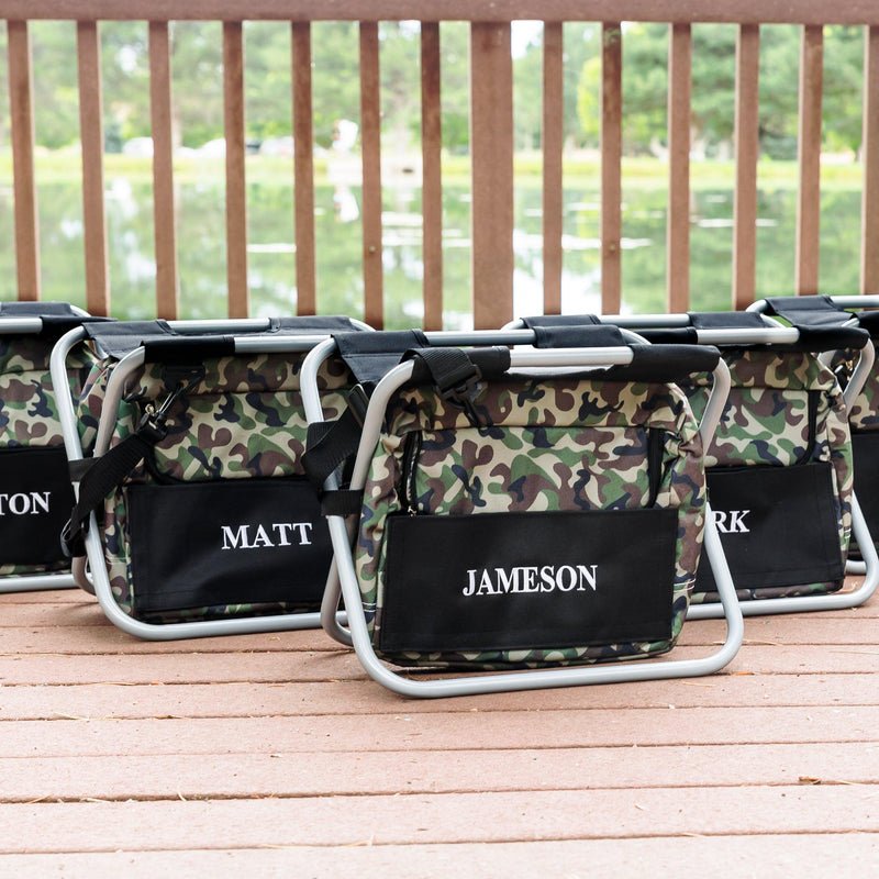 Personalized Set of 5 Camo Sit N&