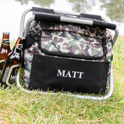 Personalized Camo Sit N' Sip Cooler Chair - Insulated -  - JDS