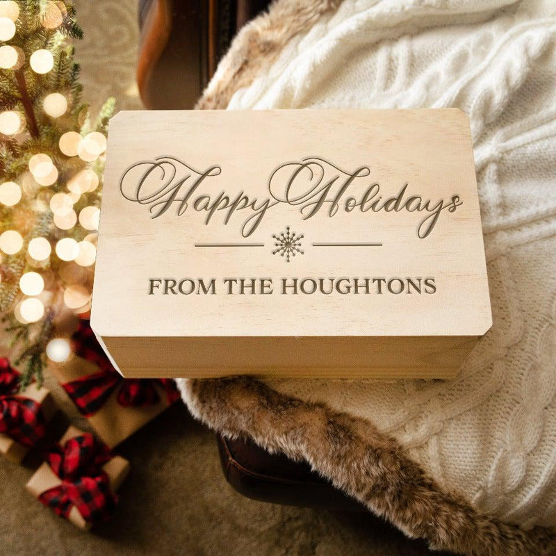 Personalized Christmas Eve Pine Wooden Boxes -  - JDS