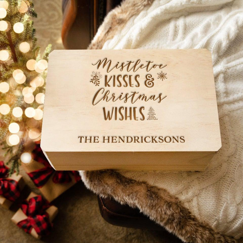 Personalized Christmas Eve Pine Wooden Boxes -  - JDS