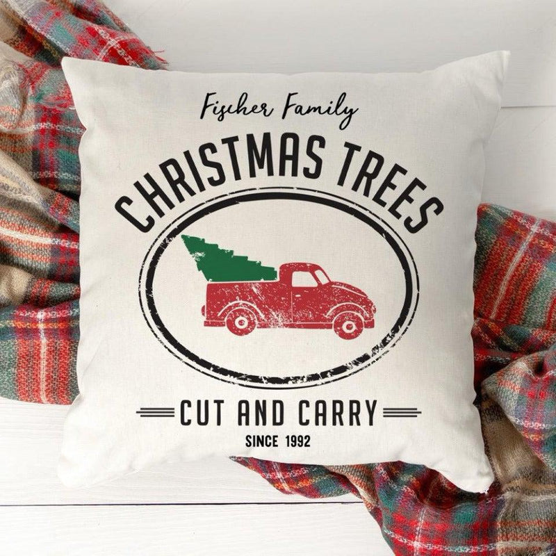 Personalized Christmas Throw Pillow Covers -  - Qualtry