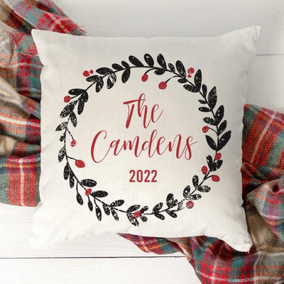 Personalized Christmas Throw Pillow Covers -  - Qualtry